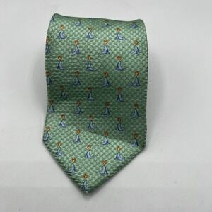 Vintage Tommy Hilfiger Men Seal Pattern 100% Silk Neck Tie USA W:3.625" L:59.5"